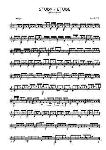 Etude op.60 N°7 Partitions gratuites